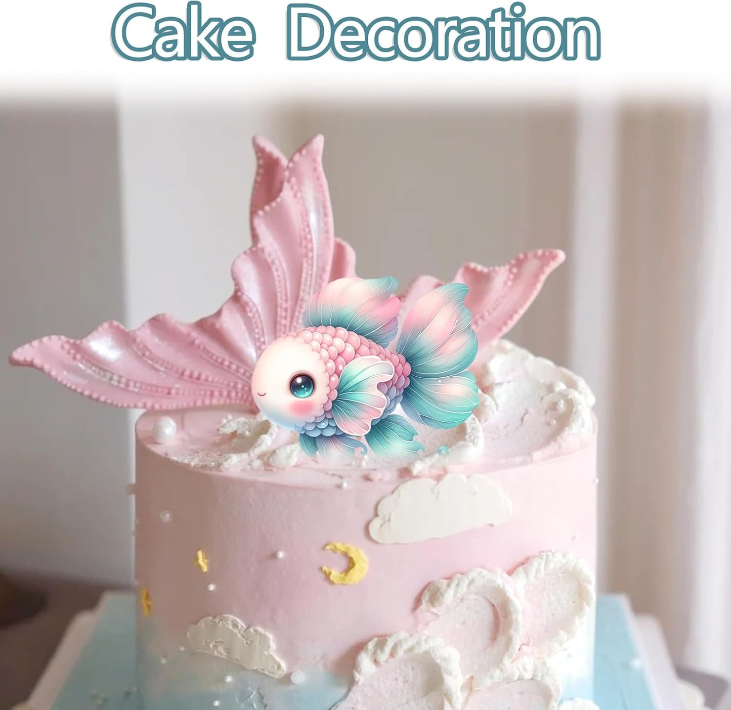 1 Pcs Vivid Ocean Theme Fish Fondant Mold, Cute Fish Candy Silicone Mold for Cake Decoration, Cupcake Toppers, Chocolate Candy Craft Dough, Chewing Gum, Resin Clay, Bath Bomb