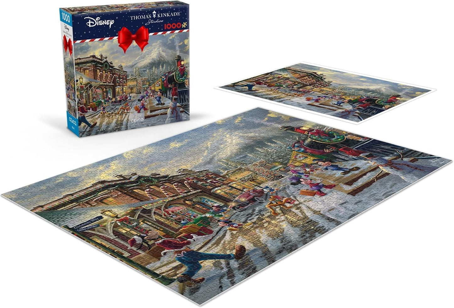 Ceaco - Thomas Kinkade - Disney - Holiday - Candy Cane Express - 1000 Piece Jigsaw Puzzle