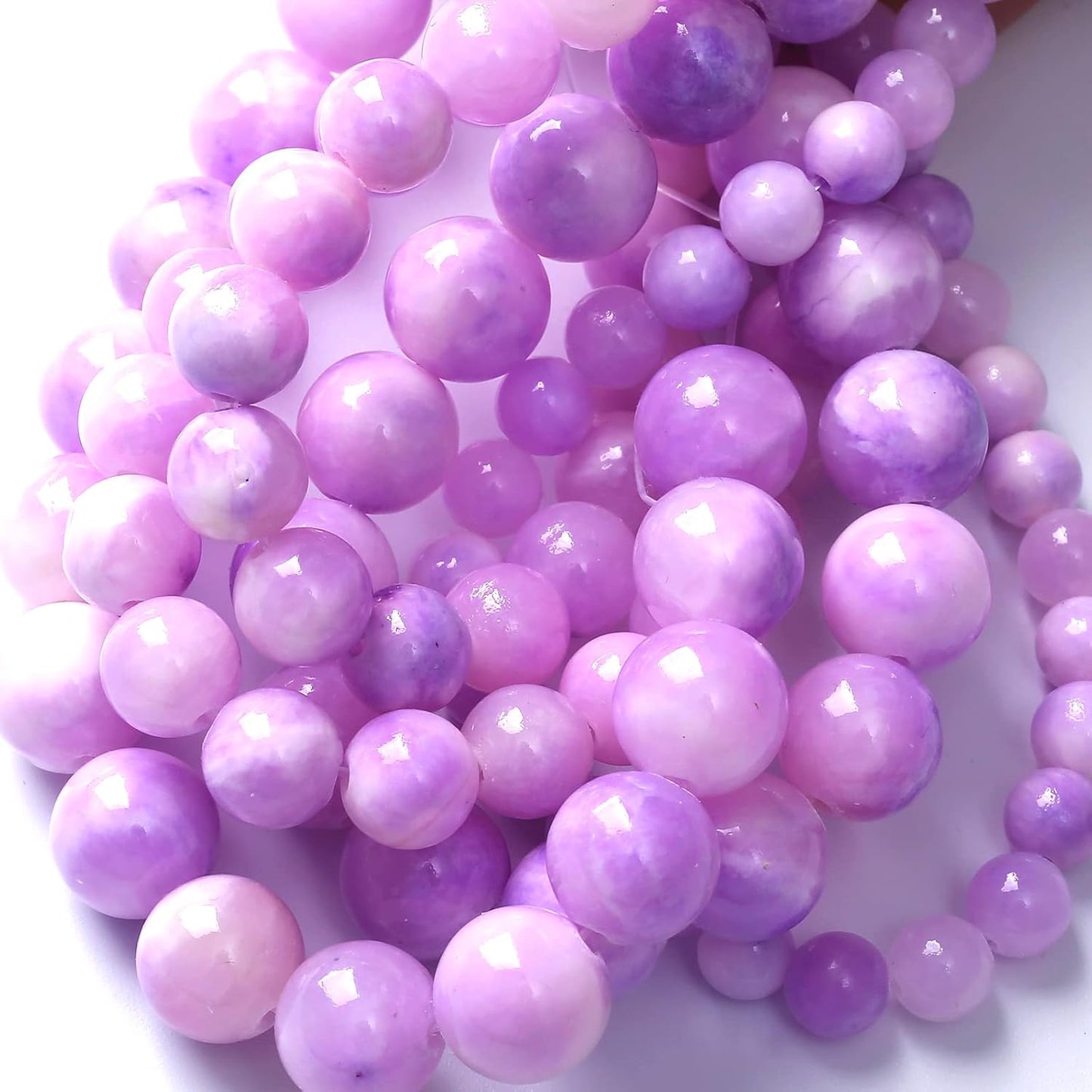 32pcs 12mm Natural Pink Starry Galaxy Persian Jade Gemstone Beads Round Loose Spacer Beads for Jewelry Making DIY Bracelets Necklaces 15" (Pink Starry Persian Jade, 12mm)