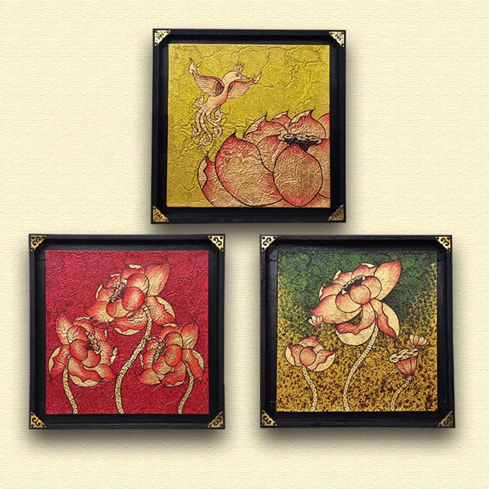 KINNO 100 Sheets Imitation Gold Foil Sheets - Leaf Paper for Arts Decoration, Sculpture, Gilding, Nails, Handcrafts, Picture Frames, Paintings, Furniture, Wall (red)