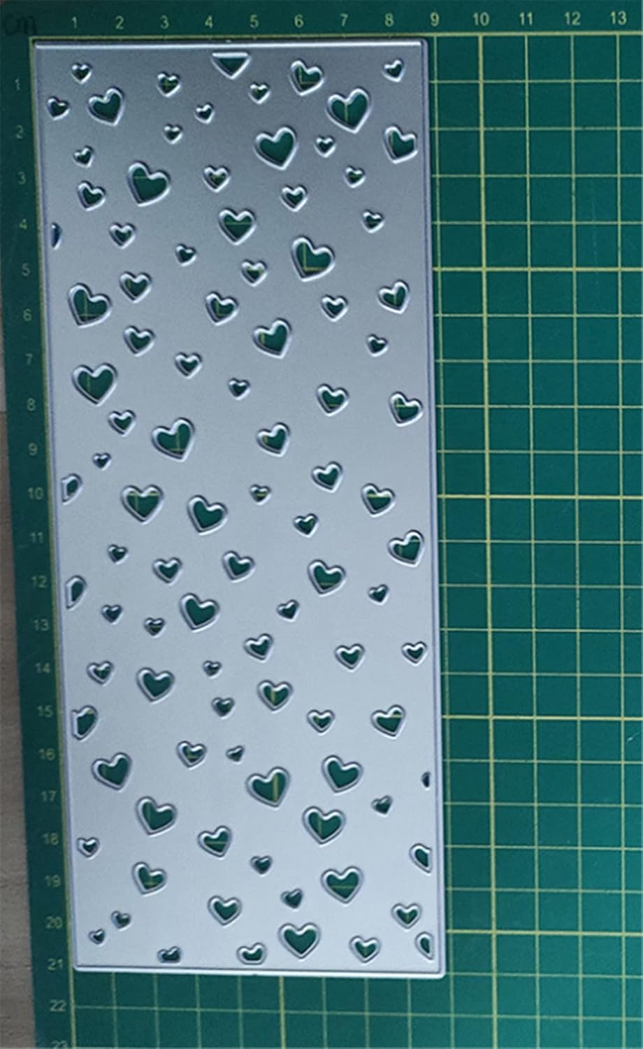 Mvchifay Cutting Dies Happy Birthday Metal Stencils Scrapbooking Tool DIY Emboss Paper Card Making (Heart Hollow frame-89x211mm)