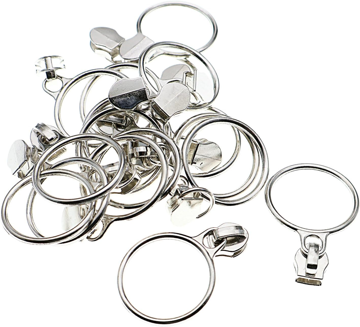 Leekayer #5 Silver Metallic Nylon Coil Zippers by The Yard Bulk 10 Yards Black Zipper Tape with 25pcs Silver Sliders for DIY Sewing Tailor Craft Bag(Black)