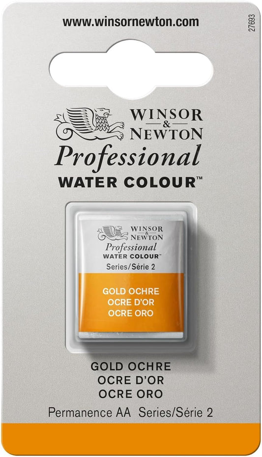 Winsor & Newton Professional Water Colour Paint, Half Pan, Gold Ochre