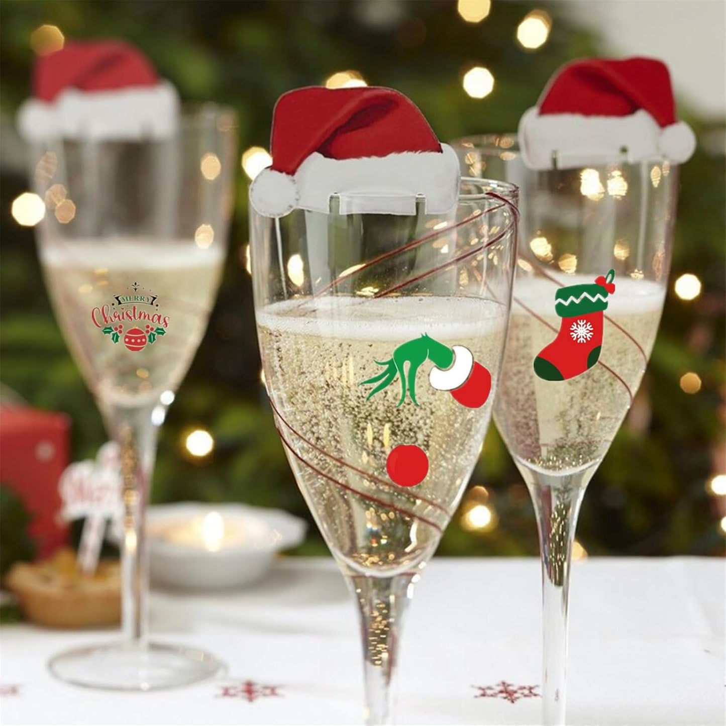 JAJADO Self Adhesive Reusable Christmas Stencils Merry Christmas Ornaments Silk Screen Stencils Winter Xmas Transfers for Coffee Bar, Office, School, Indoor Outdoor Christmas Home Decor Craft Project