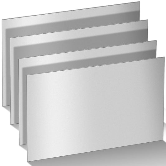 4 Pcs 12 x 8 in Mild Steel Sheet Metal Cold Rolled 16 Gauge 0.06 in (1.5mm) Thick Weldable Metal Carbon Plate Square Panels for Outside Industrial DIY Use Projects Weld Accessories