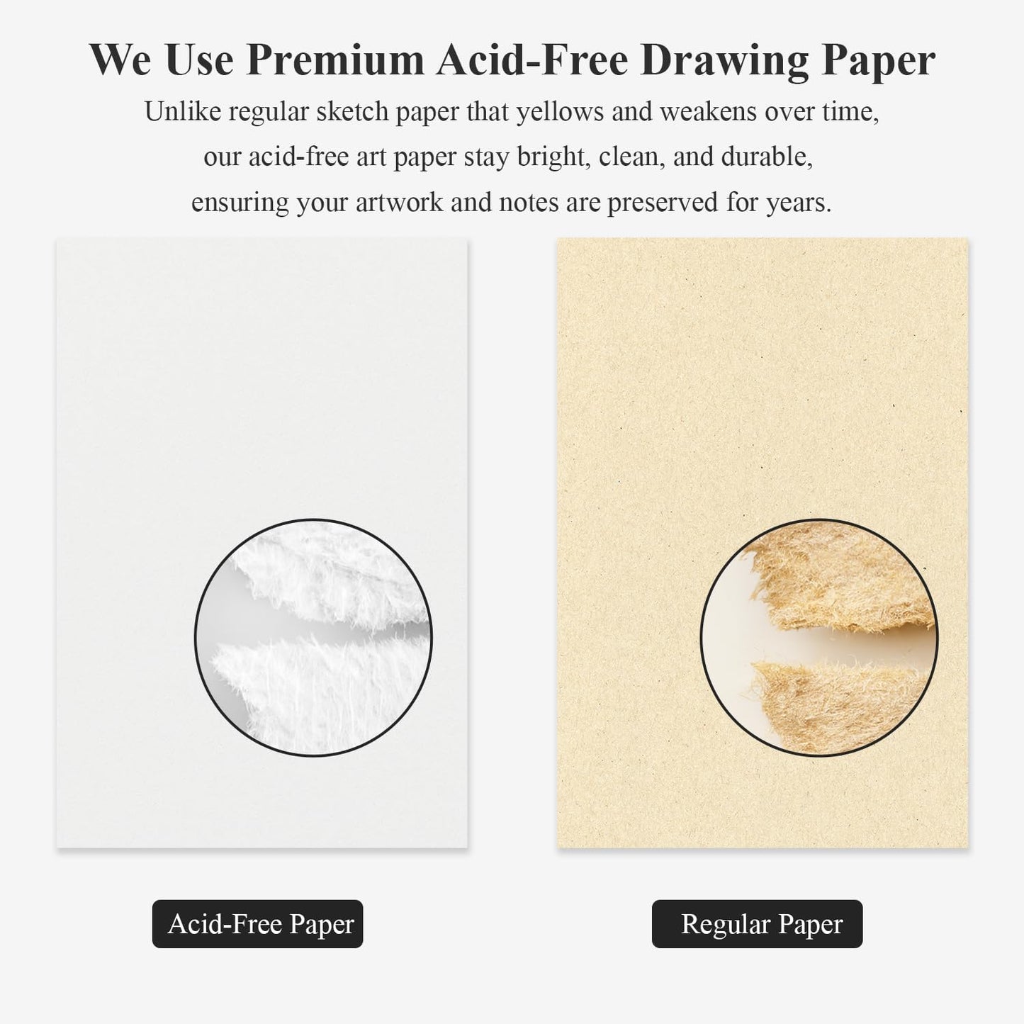 9" x 12" Sketch Book, Top Spiral Sketchbook Hardcover, 68lb (100gsm) Drawing Paper Pad & Sketch Paper, 1-Pack Sketch Pads for Drawing for Adults, Professional Art Supplies for Teens & Artist Gifts.