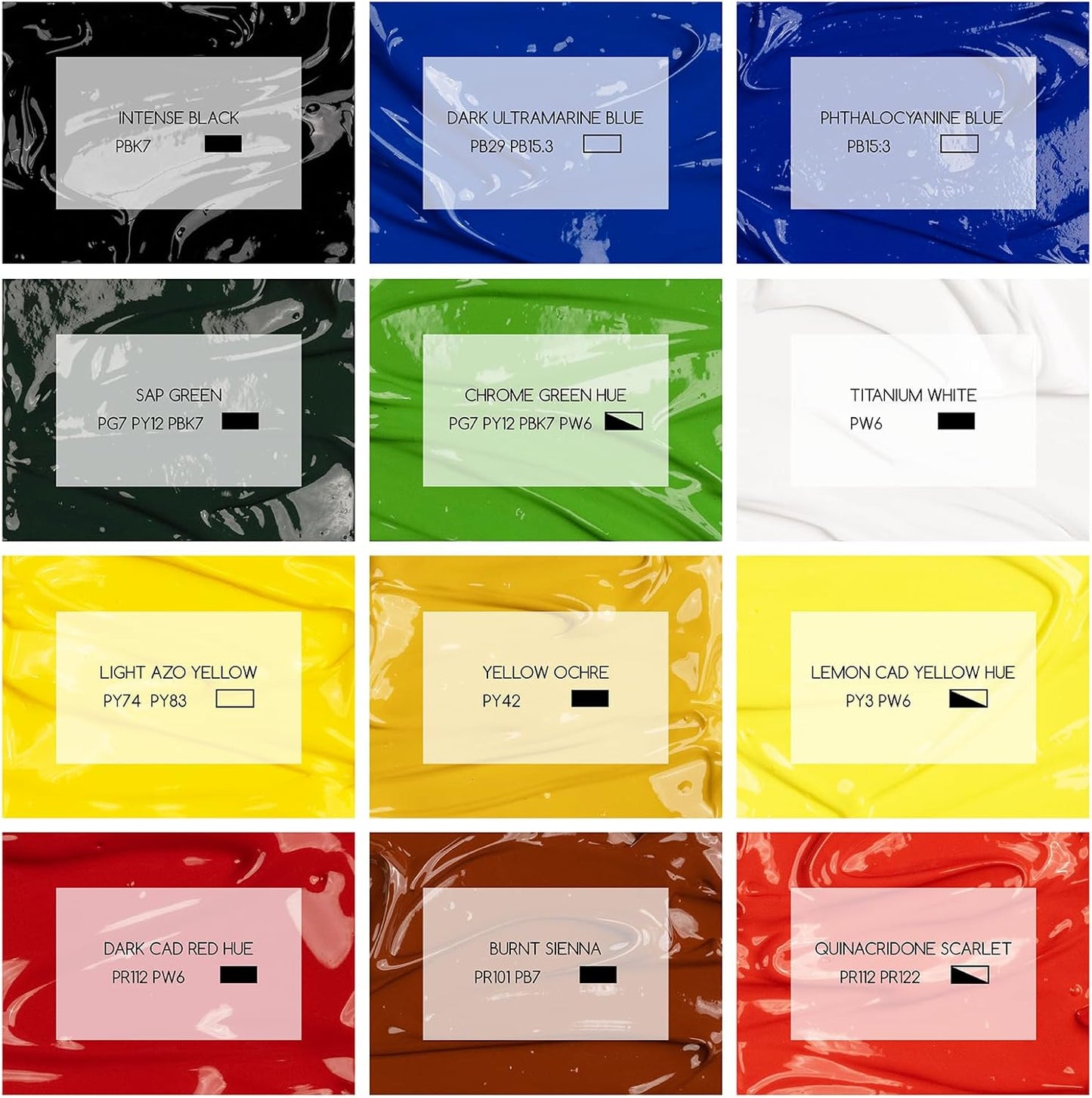 MEEDEN Acrylic Paint Set: 1L/33.8oz x 12 Colors Large Bulk Acrylic Paints - Heavy Body Gloss Art Paints for Canvas Crafts Pumpkins Painting