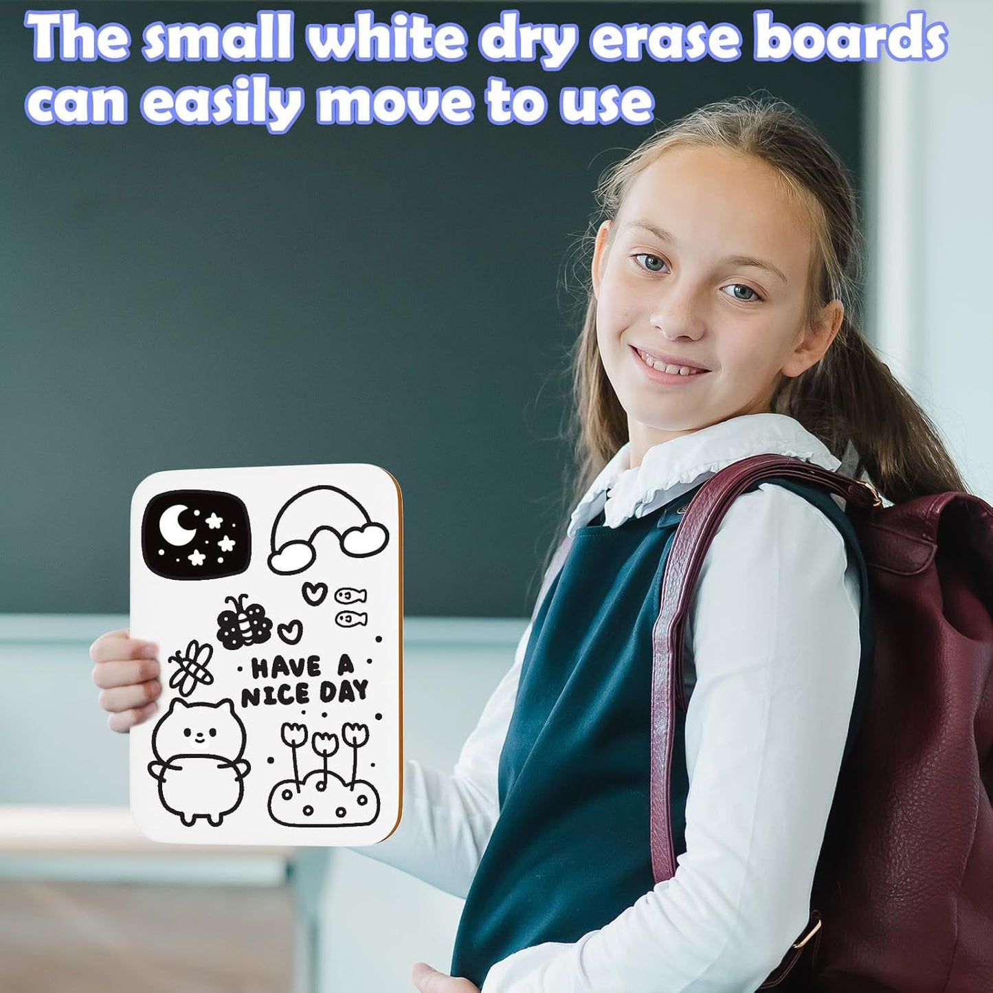 30 Pack Small White Board Dry Erase 5x7 Inch Mini Whiteboard Small Dry Erase Board with Markers Erasers Double Sided Dry Erase Lapboards for Students Teachers School Supplies Meeting Voting (30)