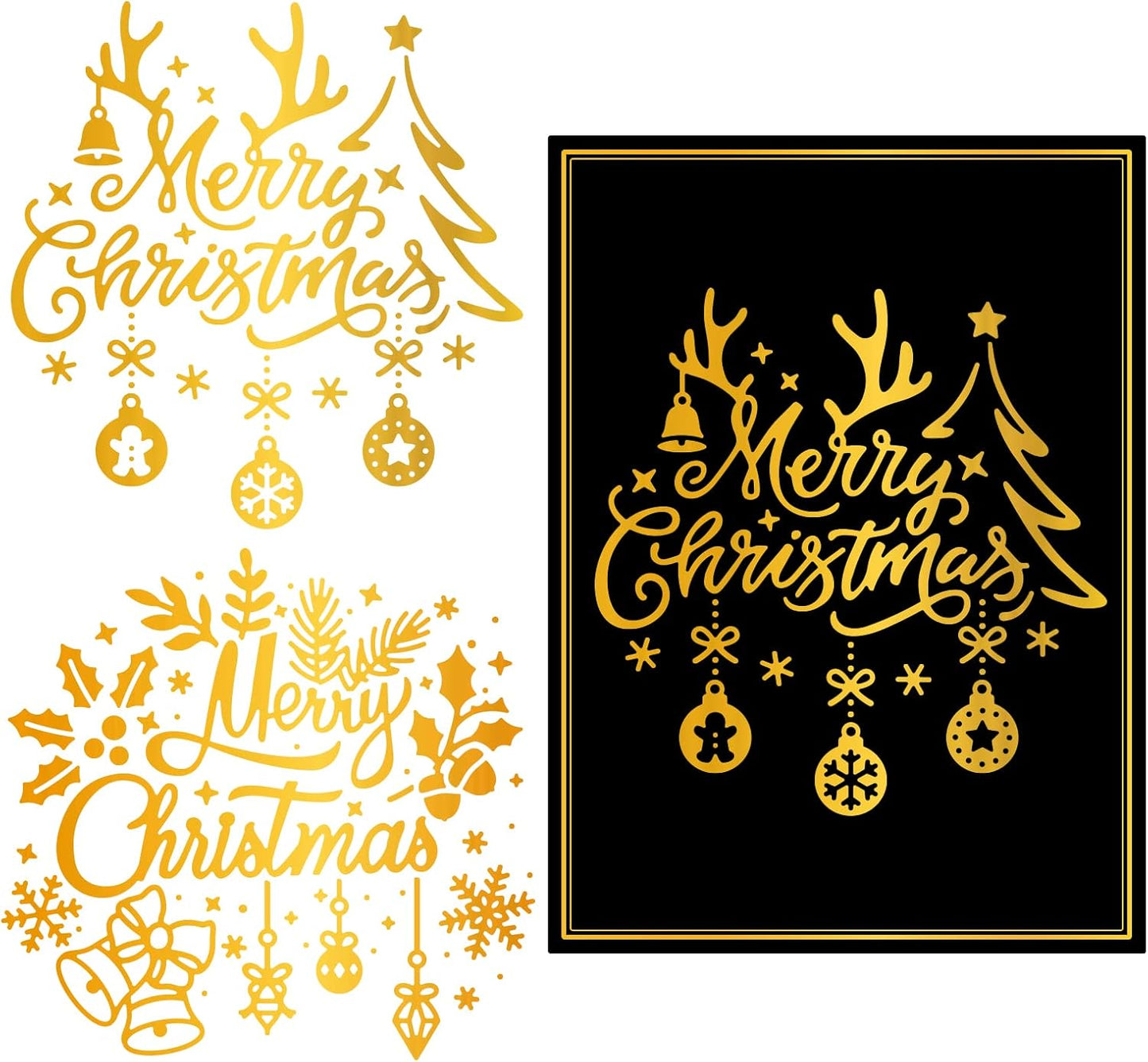 ORIGACH 2 PCS Merry Christmas Hot Foil Plate for Card Making DIY Scrapbooking Paper Decor Embossing Foil Handmade Craft