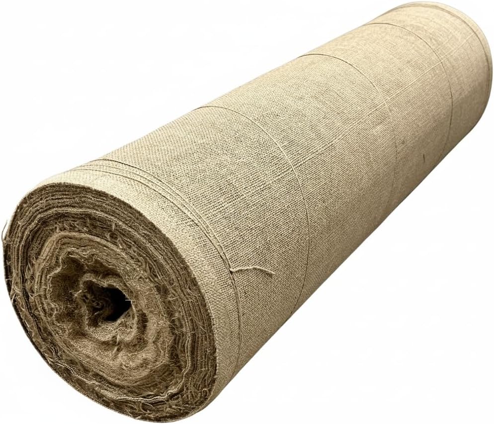 36-Inch Wide x 150 feet Long, Burlap Fabric Roll | 36" by 50 Yards | Non- Fraying| Wide and Tightly Woven | Outdoor Wedding Aisle Runners roll