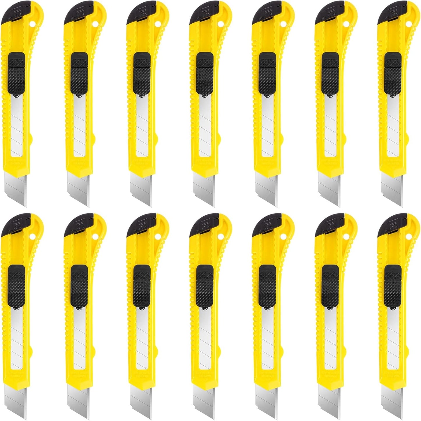 DIYSELF 14 Pack Box Cutter Retractable, 18mm Box Knife, Utility Knife Retractable with Snap Off Blade, Box Opener for Home, Cutter Knives for Cardboard, Art, Craft