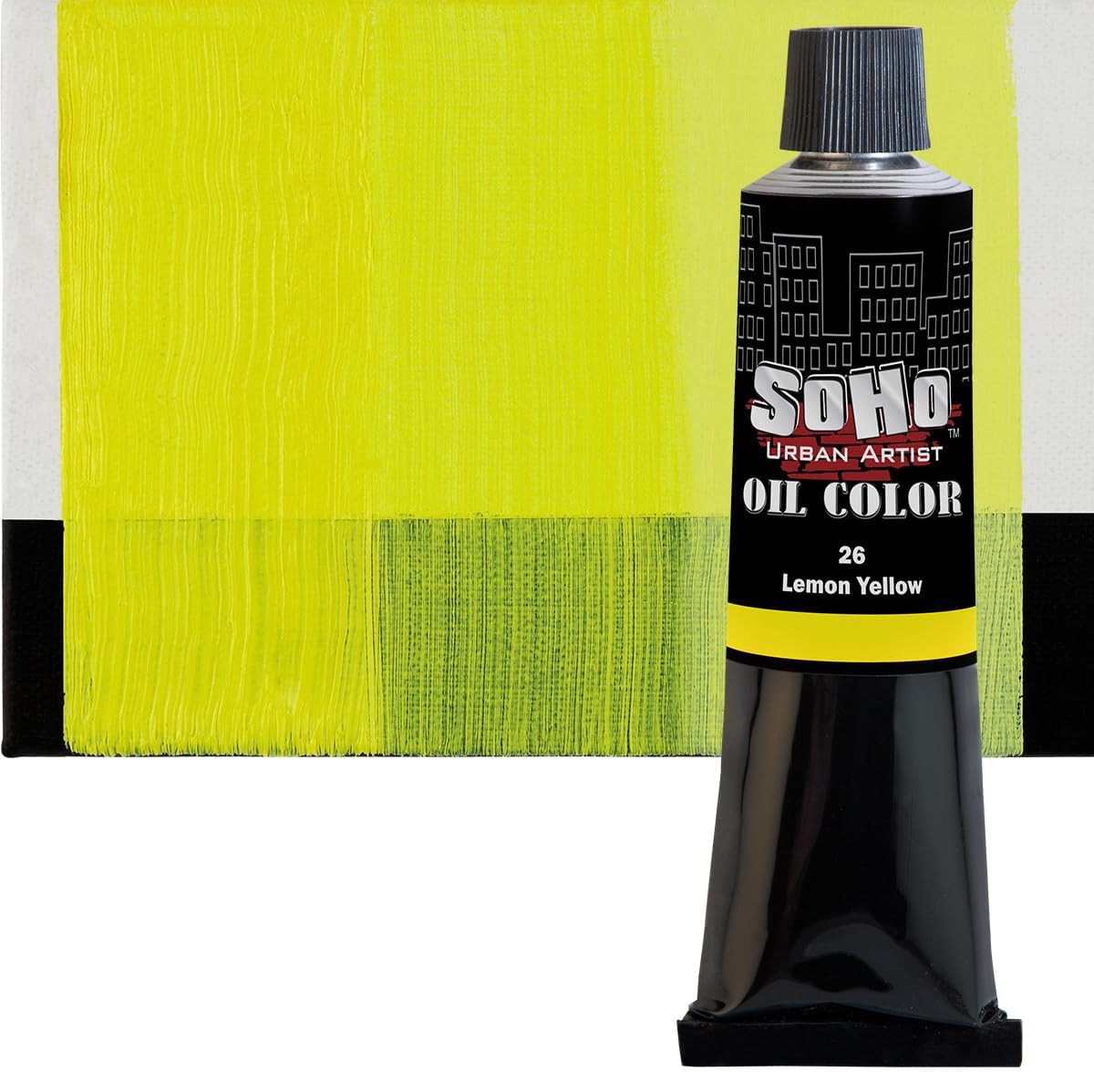 Soho Urban Artist Oil Paint - Lemon Yellow, 170 ml Tube - Best Valued Oil Colors for Painting, Excellent Pigment Load