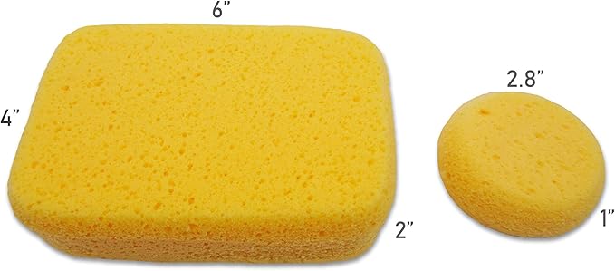 Premium Synthetic Art Crafts Sponges - 6pc Value Pack for Painting, Artists, Pottery, Face Paint, Crafts & Hobbies by Lullingworth®