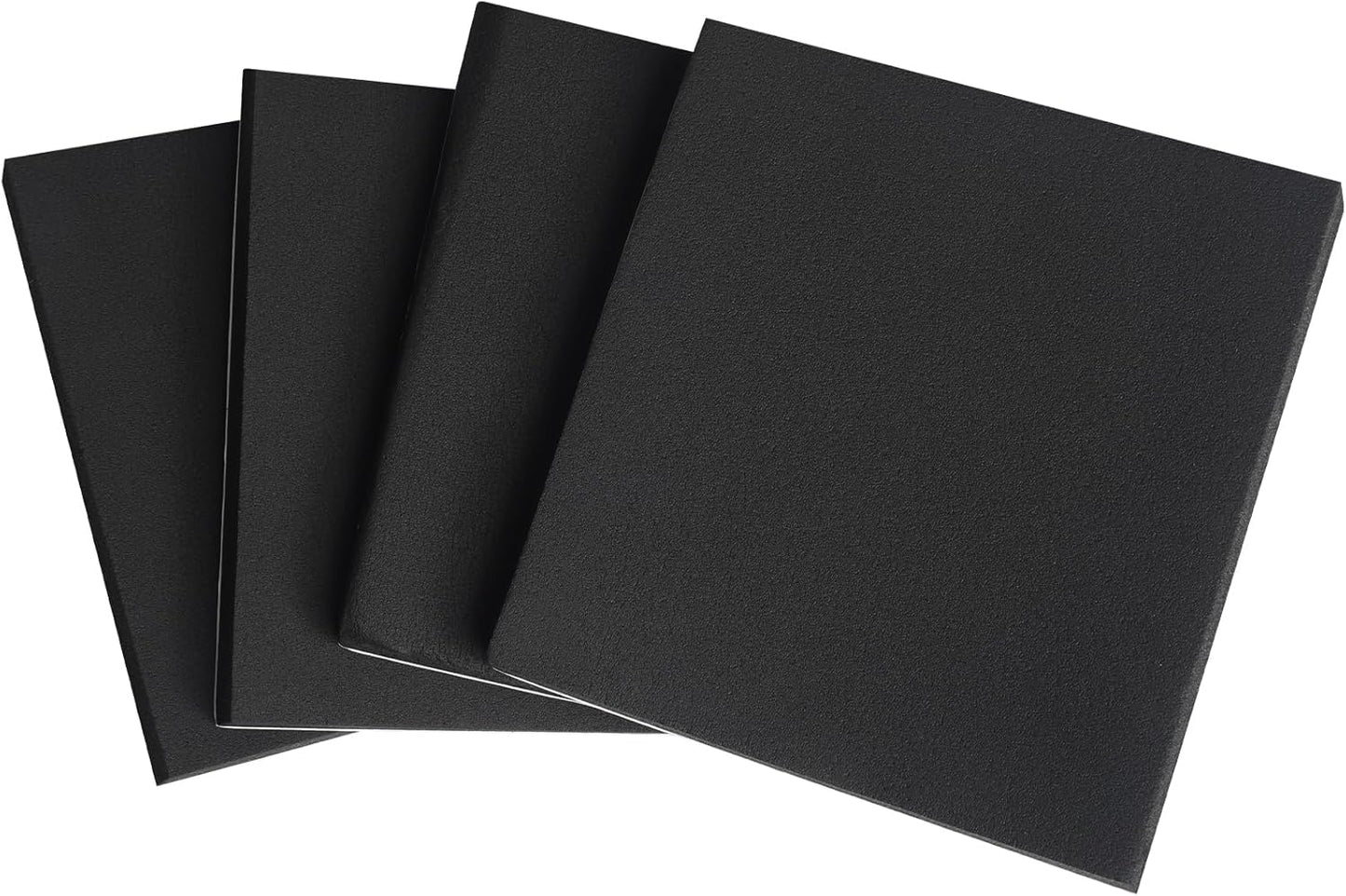 Foam Sheets with Adhesive Backing Foam Padding Neoprene Rubber Mat Closed Cell Sheet Anti-Slip Insulation Rubber Anti Vibration Square Pad (6" x 6" x 4/5", 4 Pcs)