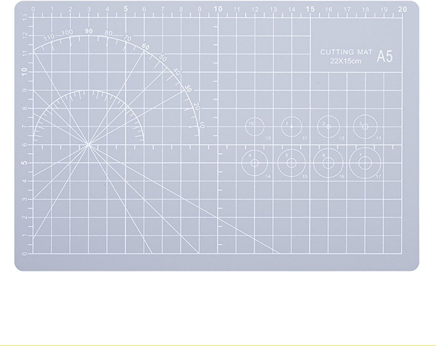 A5 Cutting Mat, Self Healing Sewing Mat, Rotary Craft Mat Double Sided 3-Ply Craft Cutting Board for Sewing Crafts Hobby Fabric Precision Scrapbooking Project Art Supplies, 8.6“ x 5.9”, Grey