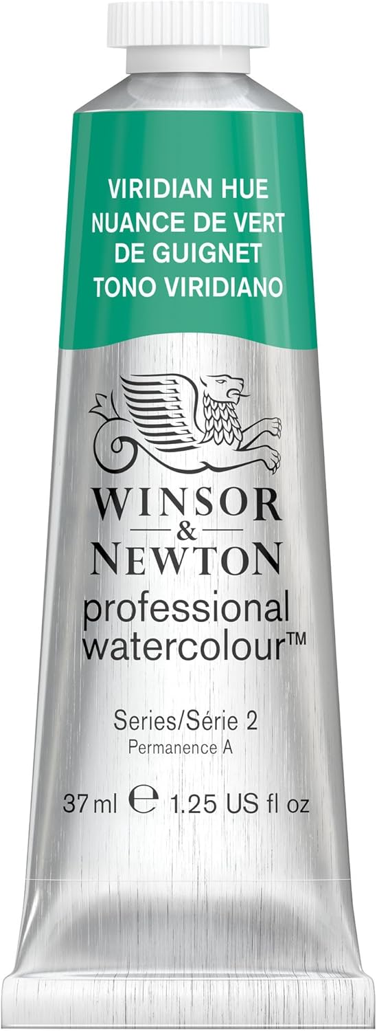 Winsor & Newton Professional Watercolour, Revival Collection, 37ml (1.25-oz) Tube, Viridian Hue