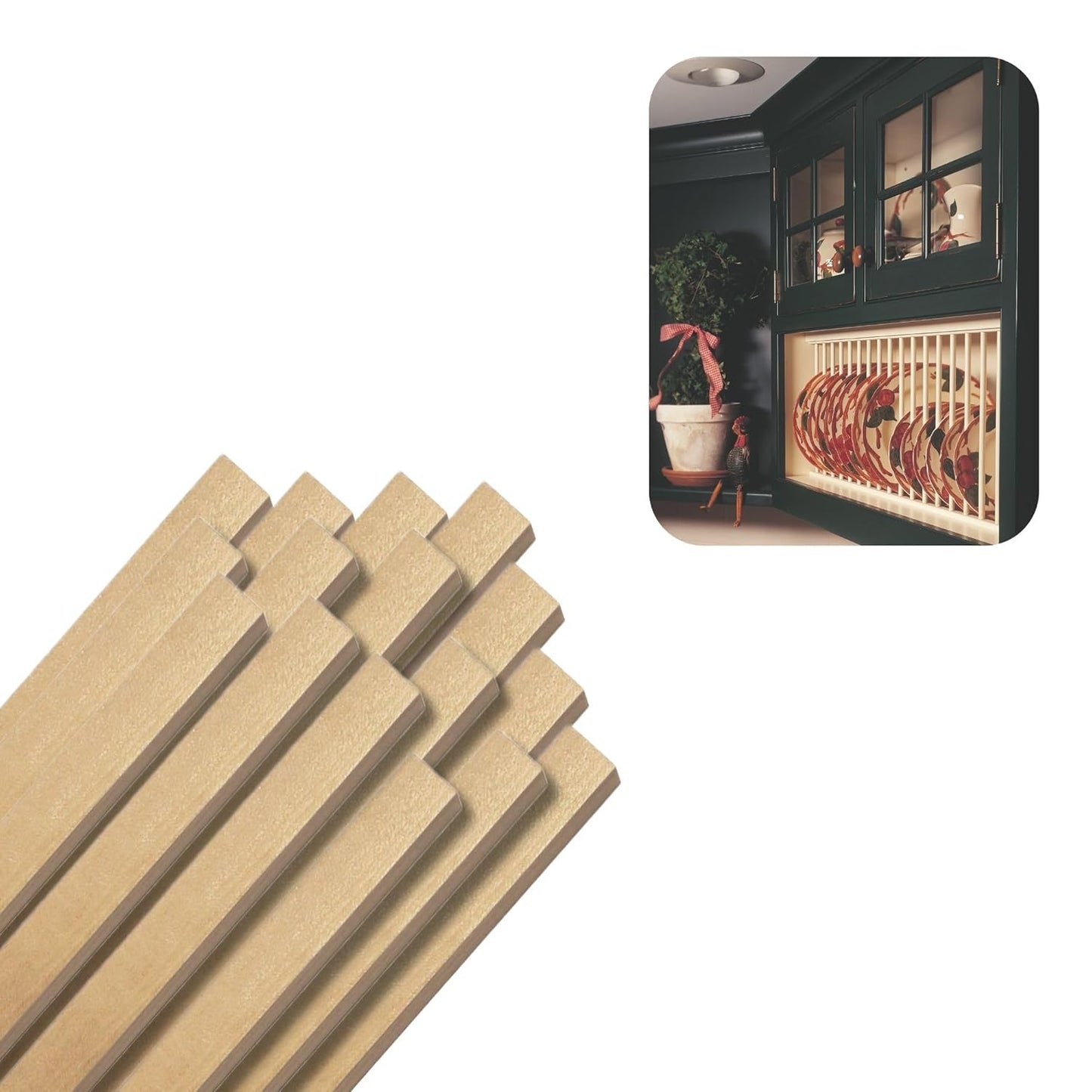 Hardwood Square Dowels (1/2" x 36", Pack of 16) | Variety of Diameters & Wood Species | Unfinished Wooden Dowel Rods for Crafts & DIY Home Projects | Curtain Rod, Macrame Supplies, Moulding, Flagpole