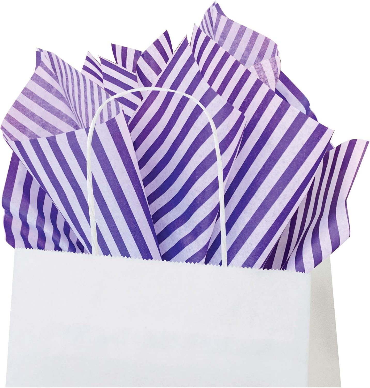 Flexicore Packaging Puple Pin Stripe Print Gift Wrap Tissue Paper Size: 15 Inch X 20 Inch | Count: 10 Sheets | Color: Purple Pin Stripe
