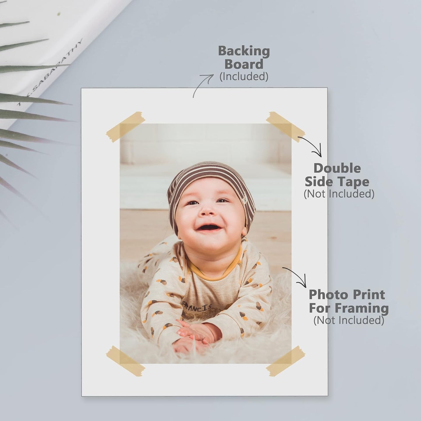 Somime 10 Pack Backing Boards, 11x14 Uncut White Mats Matboards, Acid-Free Backerboards for Art Prints, Ideal for Photos, Pictures, Prints, and Frames