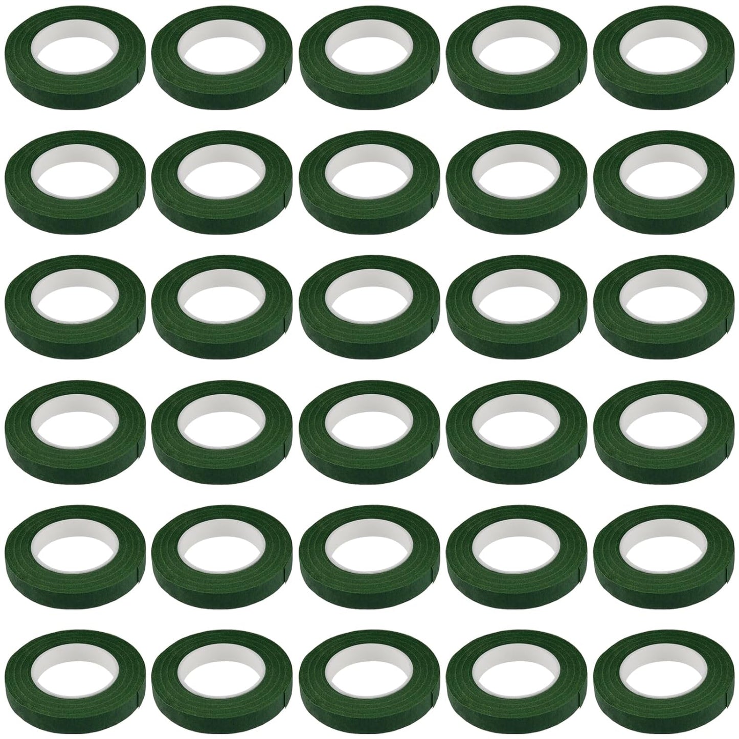 KEILEOHO 30 Rolls 29.5 Yard Floral Tape, 1/2 inch Wide Dark Green Flower Stem Tape, Florist Tapes for Floral Bouquet Making and DIY Crafts