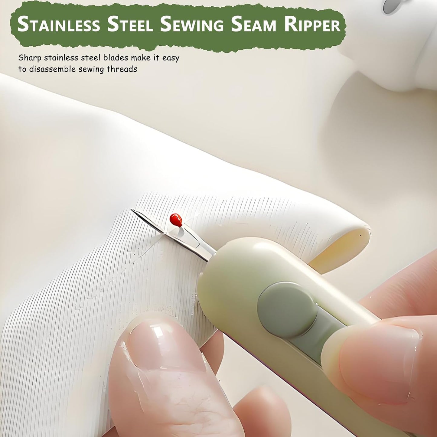 3-in-1 Automatic Needle Threader with 2 Hand Sewn Needles,Needle Threaders for Hand Sewing/Denim/Silk/Embroidery,Professional Tool for Quilting & Clothing Repair (Green)