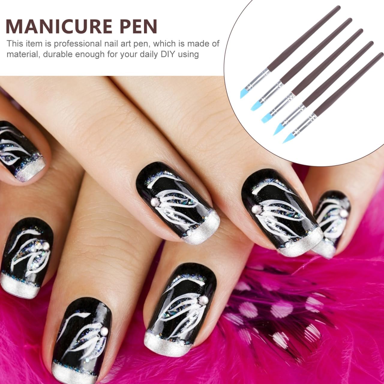 BESTonZON 5pcs Artist Paint Brush Set Silicon Brushes for Painting Masking Fluid Clay Molding, Silicone Sculpting Tools Clay Carving Tools Paint Color Silicone Brush Matching Tool for DIY Handicraft