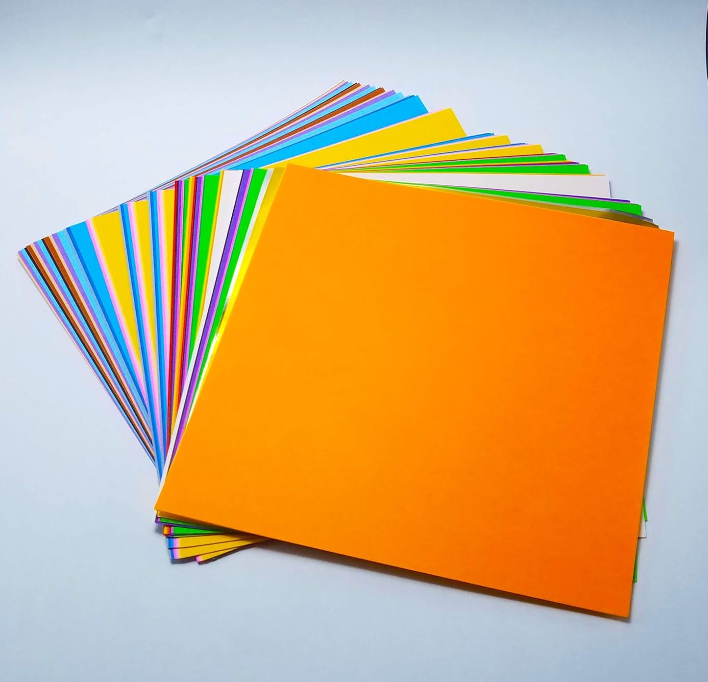 [Taro's Origami Studio] Standard 6 Inch One Sided 23 Colors 100 Sheets Square Easy Fold Premium Japanese Paper for Beginner (Gold and Silver Included)