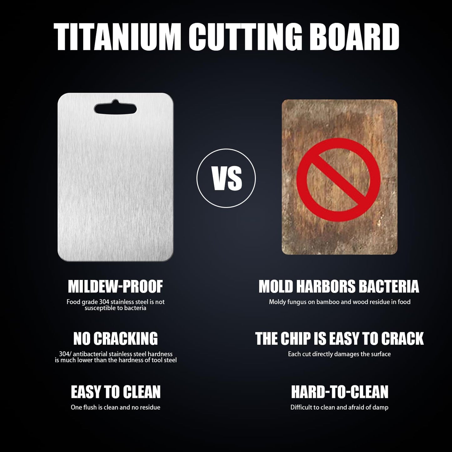 SHIRIA Titanium Cutting Board, Cutting Boards For Kitchen, Double-Sided Titanium Cutting Board for Cutting Vegetables And Meat (16 * 10 in)