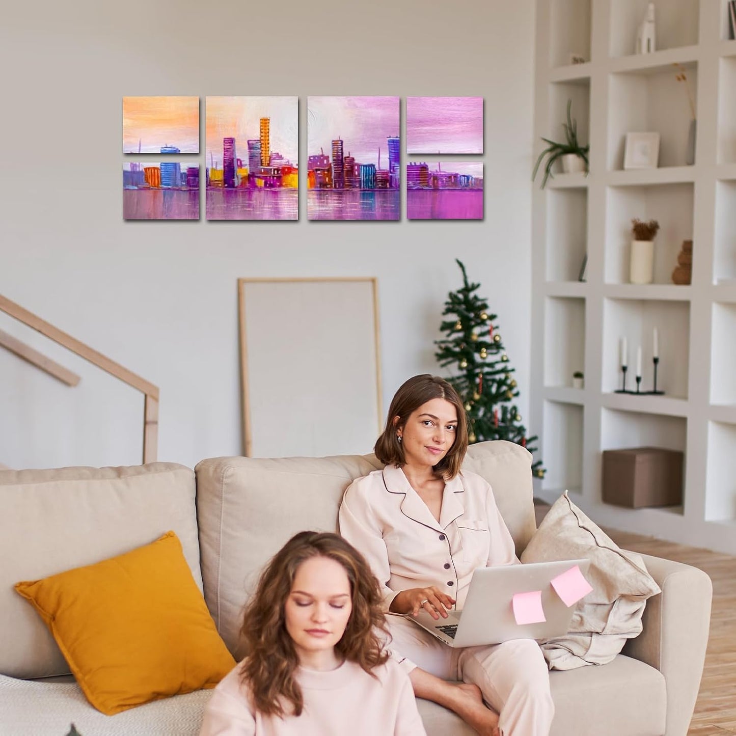 6 Packs Stretched Canvases for Painting with 5x7in,9x12in Canvas, Blank Canvases for Acrylics, Oils & Other Painting Media, 5/8 Inch Profile 100% Cotton Artist Framed Canvas