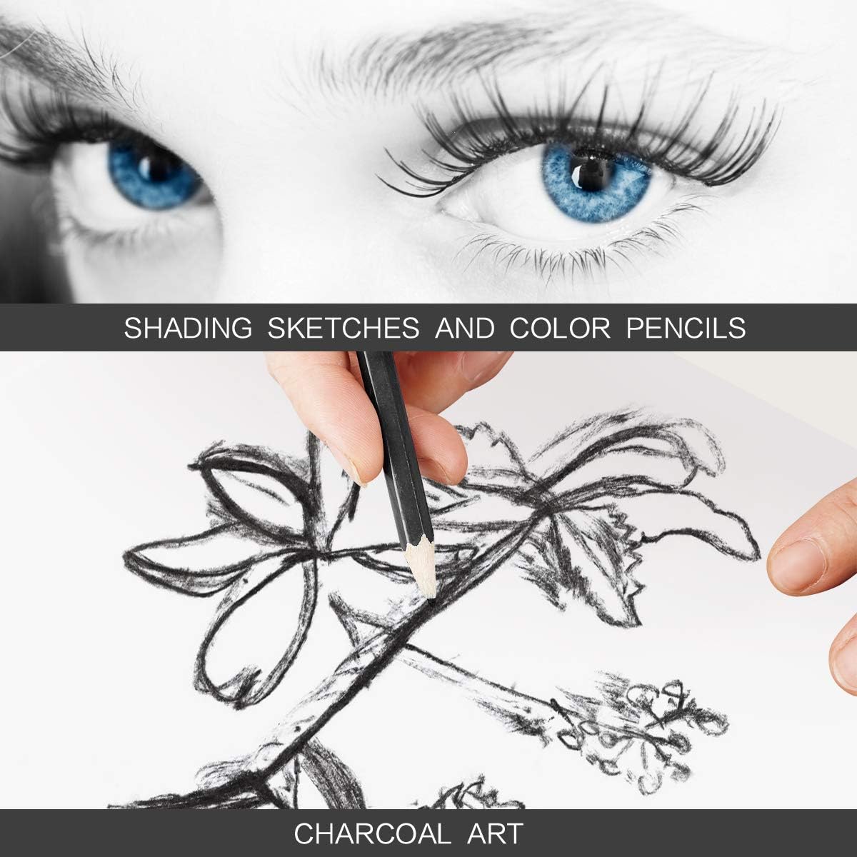 Bachmore Sketchpad 9X12 Inch (68lb/100g), 100 Sheets of TOP Spiral Bound Sketch Book for Artist Pro & Amateurs | Marker Art, Colored Pencil, Charcoal for Sketching