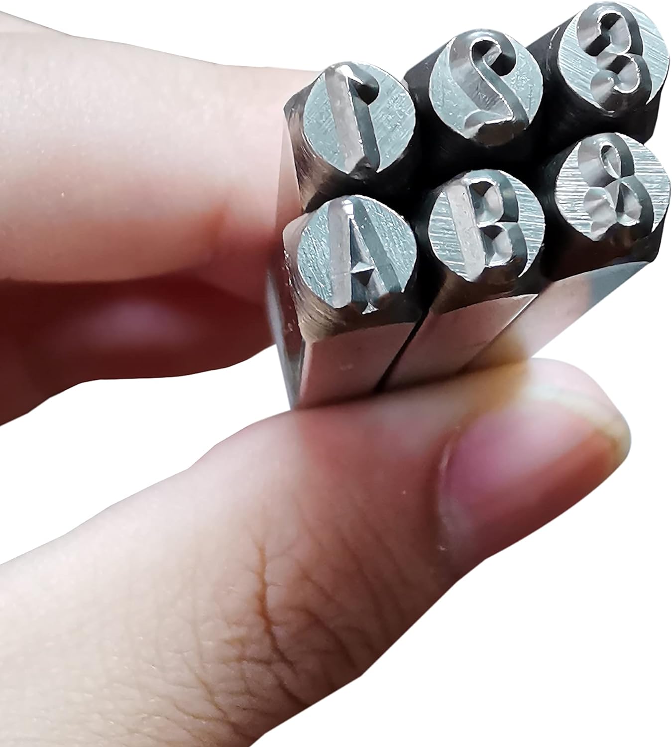 HimaPro Letter and Number Stamp Set 36pcs 40Cr Alloy Steel Metal Stamp Number & Letter Punch Set in a Wooden case (4mm 5/32 Inch)