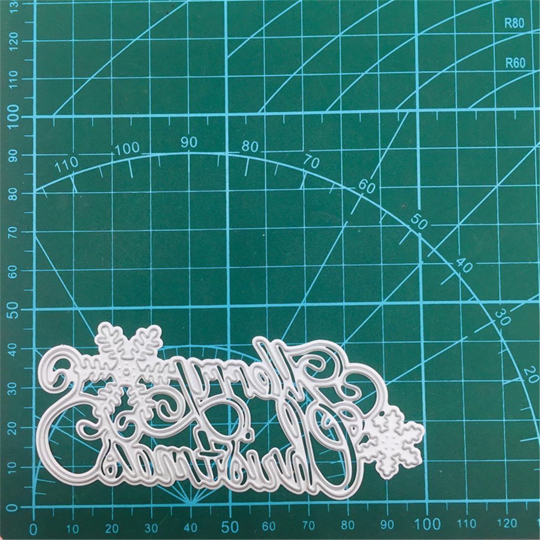 Mvchifay Cutting Dies Happy Birthday Metal Stencils Scrapbooking Tool DIY Emboss Paper Card Making (Merry christmas-10x4.2cm)