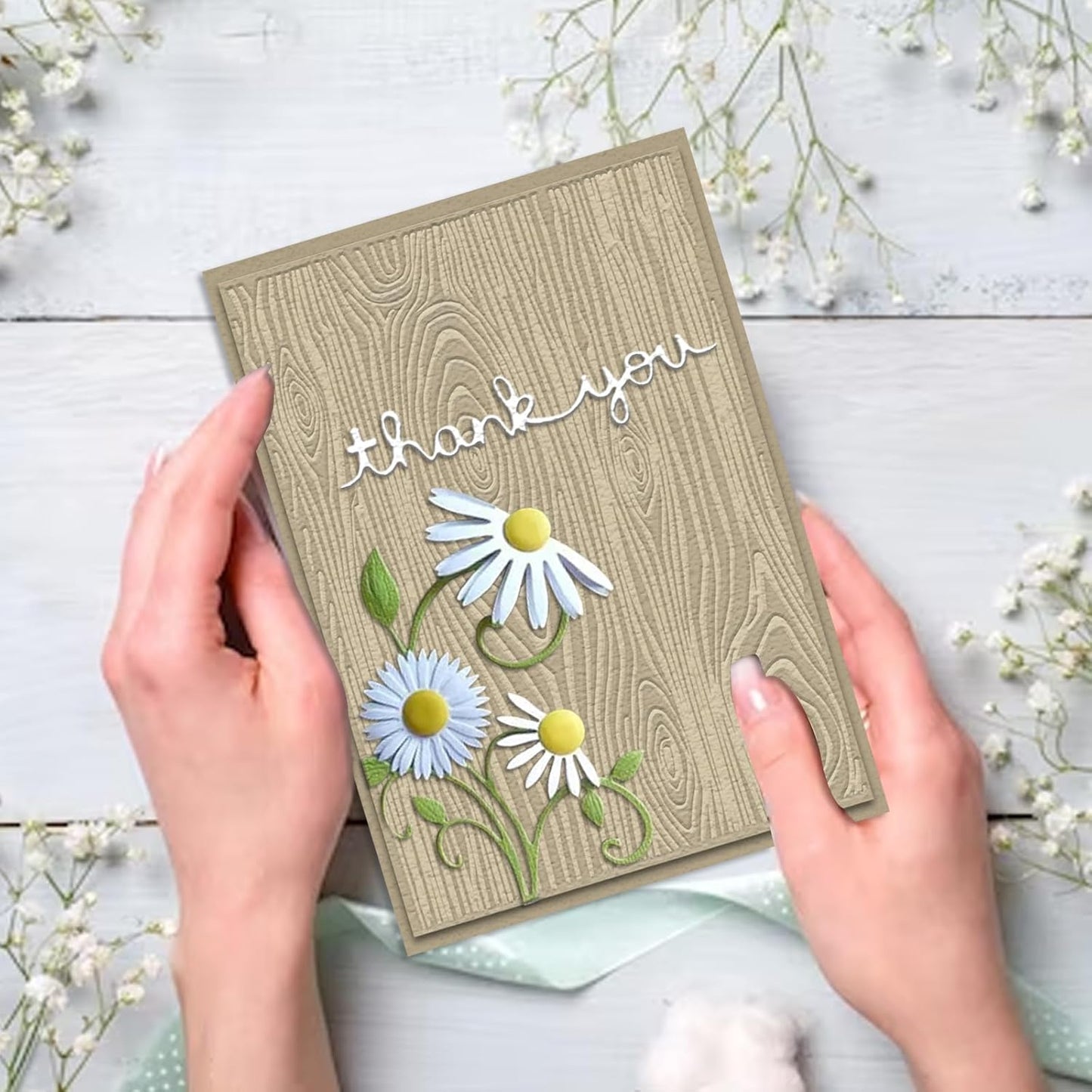 Glodecart Tree Annual Ring Background Embossing Folder, Plastic Textured Impressions Tree Wood Grain Embossing Folder Template for Card Making Scrapbooking Paper Craft Album Stamps DIY Décor