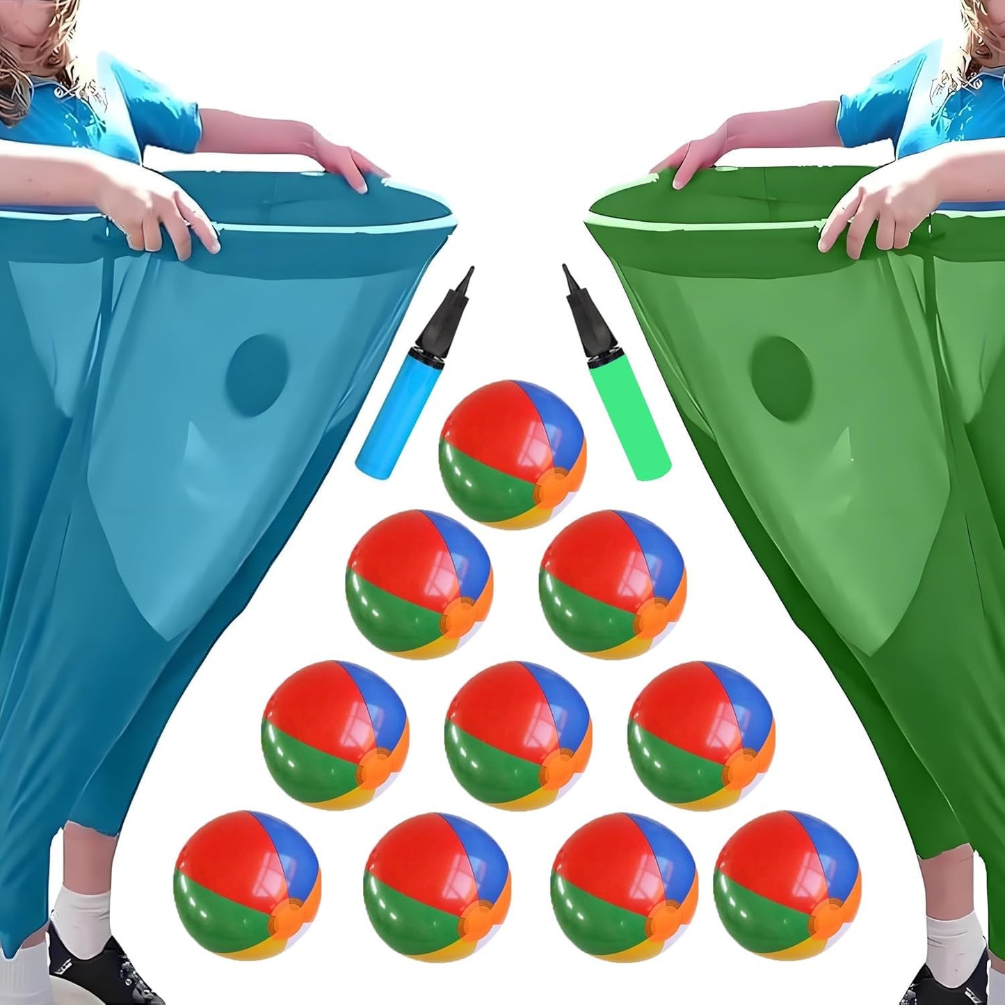 Grandma Pants Garden Game, Grandma Pants Outdoor Game, Equipped with Inflatable Balloons and Bicycle Pumps, Suitable for Birthdays, Barbecues, and Outdoor Activities for Family Reunions