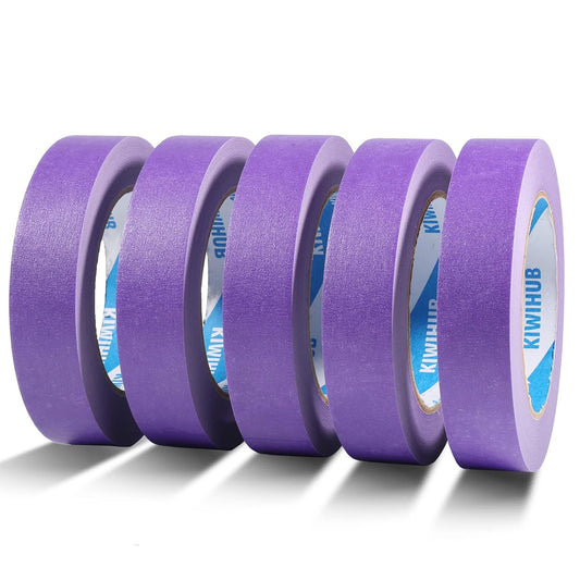 Purple Painters Tape,1" x 60 Yards x 5 Rolls (300 Yards Total) - 14 Day Easy Removal Decorative Masking Tape for Painting,Labeling,DIY Crafting,Decoration and School Projects