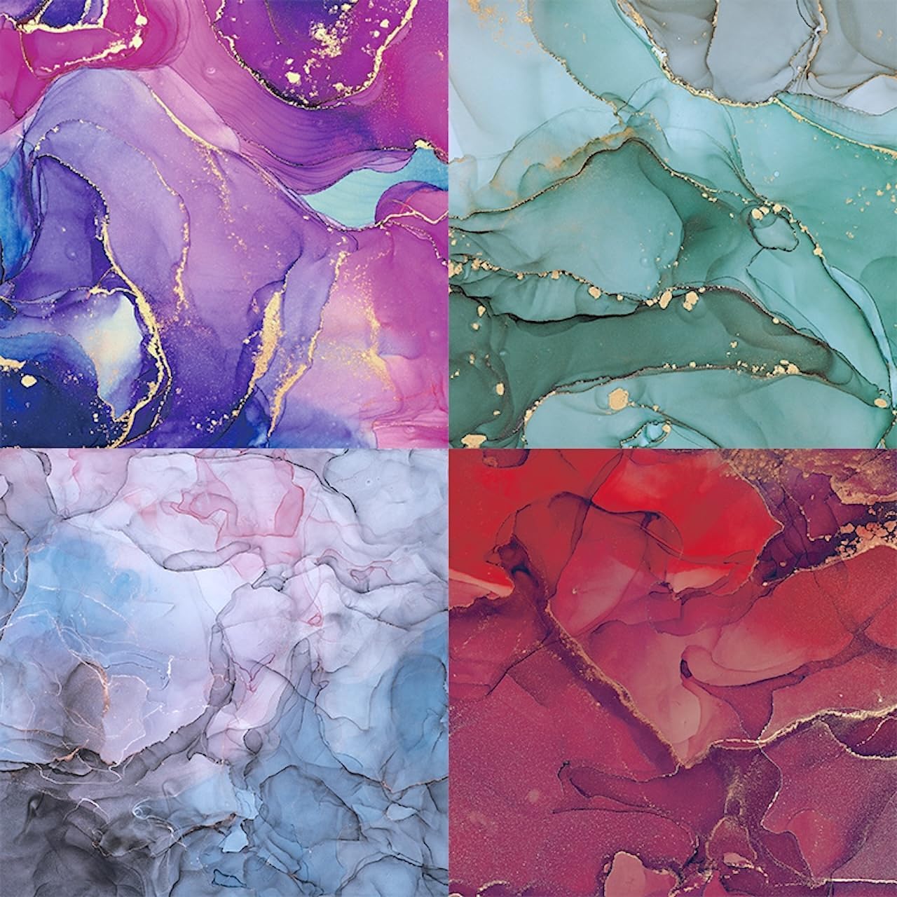 Matte Gold Marble Scrapbook Paper Pad 6x6 – 24 Sheets, Vintage Single-Sided Watercolor Cardstock – No Shine – DIY Backgrounds for Journaling, Cardmaking, Crafts & Scrapbooking