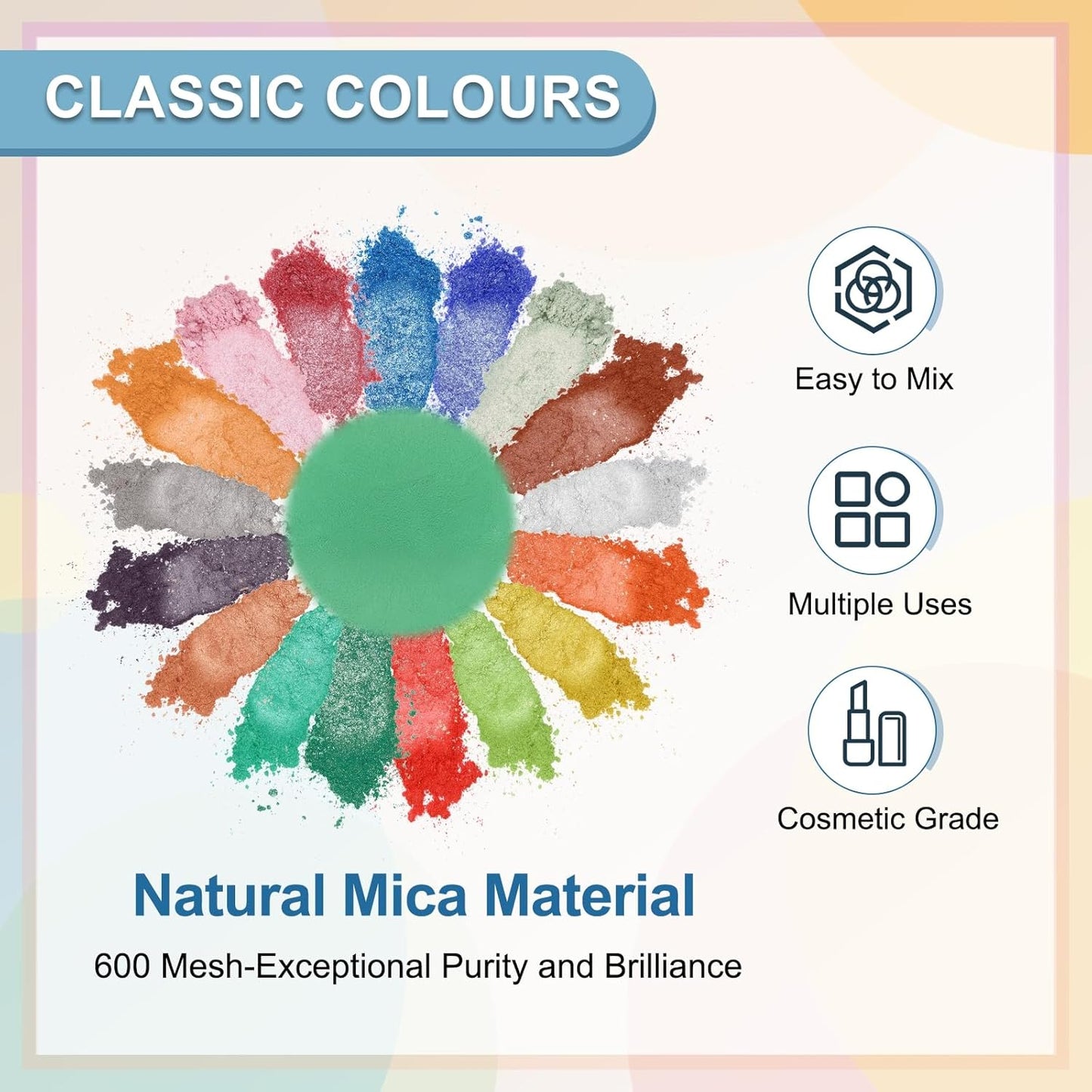 uxcell 10g/0.35oz Cosmetic Grade Mica Powder, 600 Mesh Mica Powder Natural Resin Epoxy Pigment Powders for Casting Resin, Candle Dye, DIY Nail Polish and Lip Gloss, Dark Grass Green