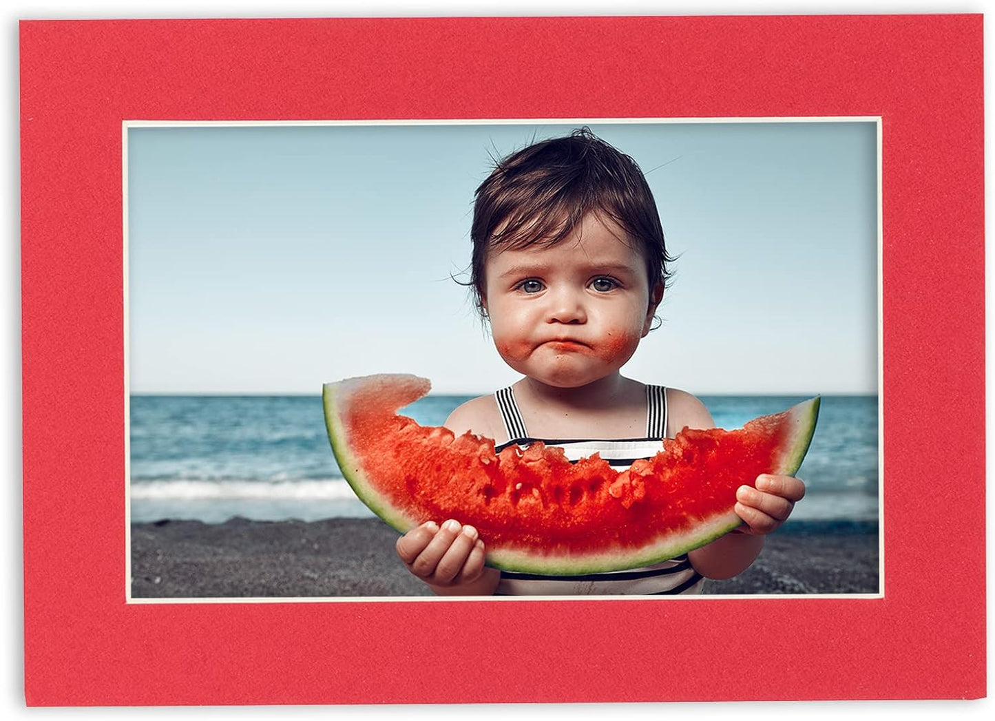 Poster Palooza 11x14 Mat Bevel Cut for 8.5x11 Photos - Acid Free Cardinal Red Precut Matboard - For Pictures, Photos, Framing - 4-ply Thickness