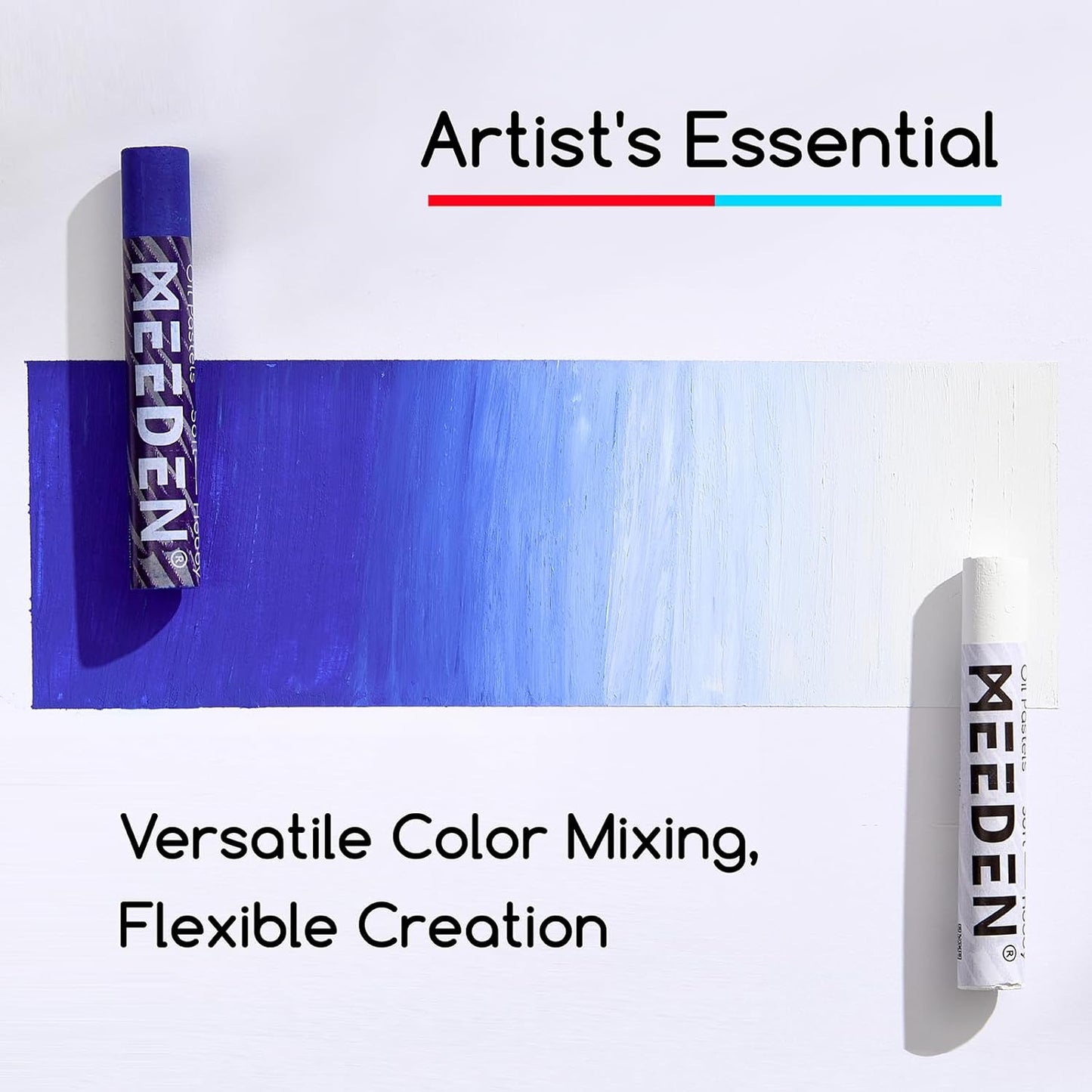 MEEDEN Soft White Oil Pastels: 6 Pcs Oil Pastels for Artists Beginners Adults - Smooth Oil Pastel Crayons for Art Supplies, Painting, Drawing, Blending, Layering, Shading