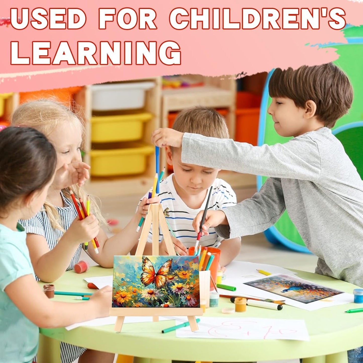 ESRICH 16 Pack 4x6 Inch Small Canvases for Painting, Painting Canvas 4x6 Inch Cotton Primed Acid Free Mini Blank Canvas Panels for Oil Paint,Watercolor,Acrylic Paint, Gouache, Tempera