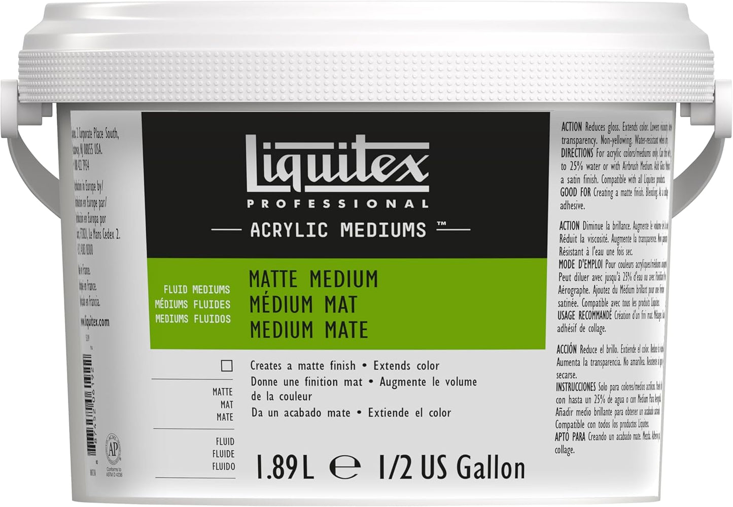 Liquitex Professional Matte Medium, 1.89L (Half Gallon) Bucket