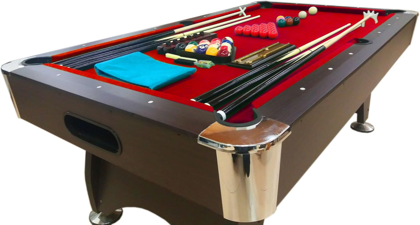 7 Foot Pool Table Billiard Table Red Felt – Red Devil