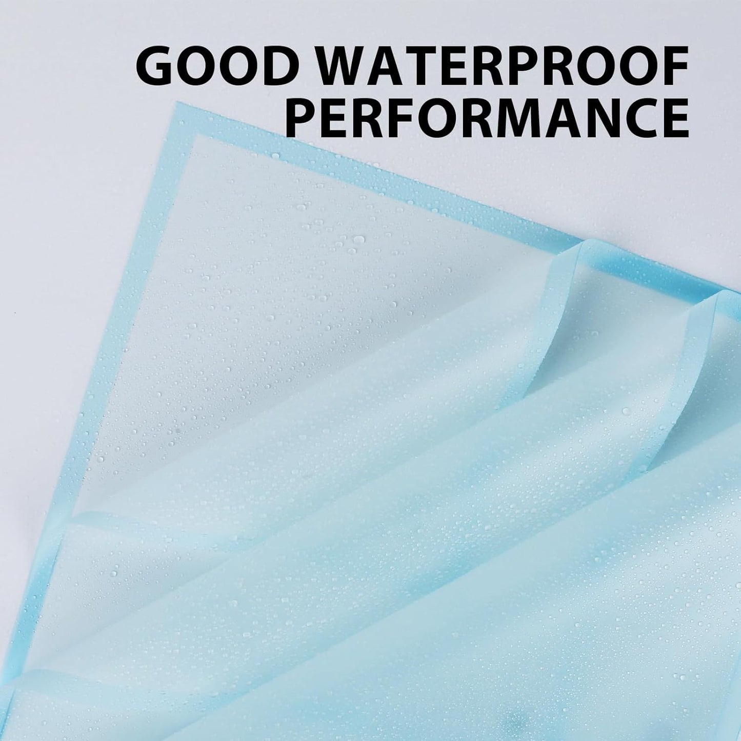 FUHITIM 20 Sheets Flower Wrapping Paper - Waterproof Floral Bouquet Packaging Paper for DIY Crafts，Florist Supplies Packaging Paper for Wedding Birthday Gift (Translucent Light Blue)