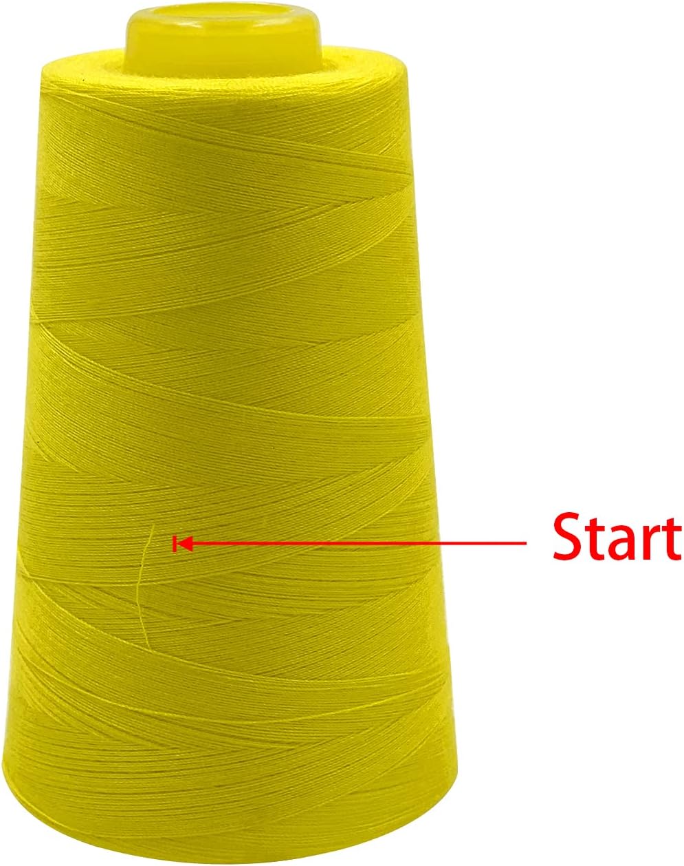 Tortoise 4 Cones of 3000 Yards Each Spool Thread for All Purpose, Serger, Overlock, Quilting, Sewing Machine - 100% Polyester - 40S/2 Lemon Yellow