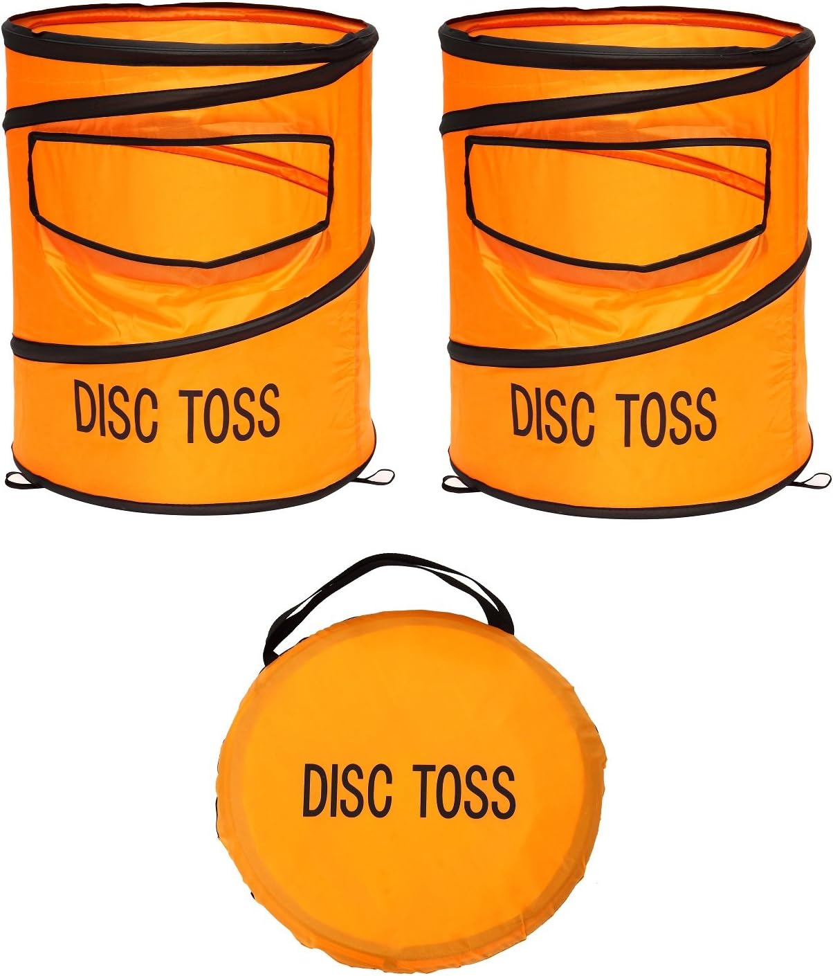 Folding Disc Toss Game Set - Flying Disc Toss Dunk Game Set - Includes 2 Disc Targets with Bean Bag & 2 Flying Discs & Carrying Case - Great for Backyard,BBQs,Tailgating