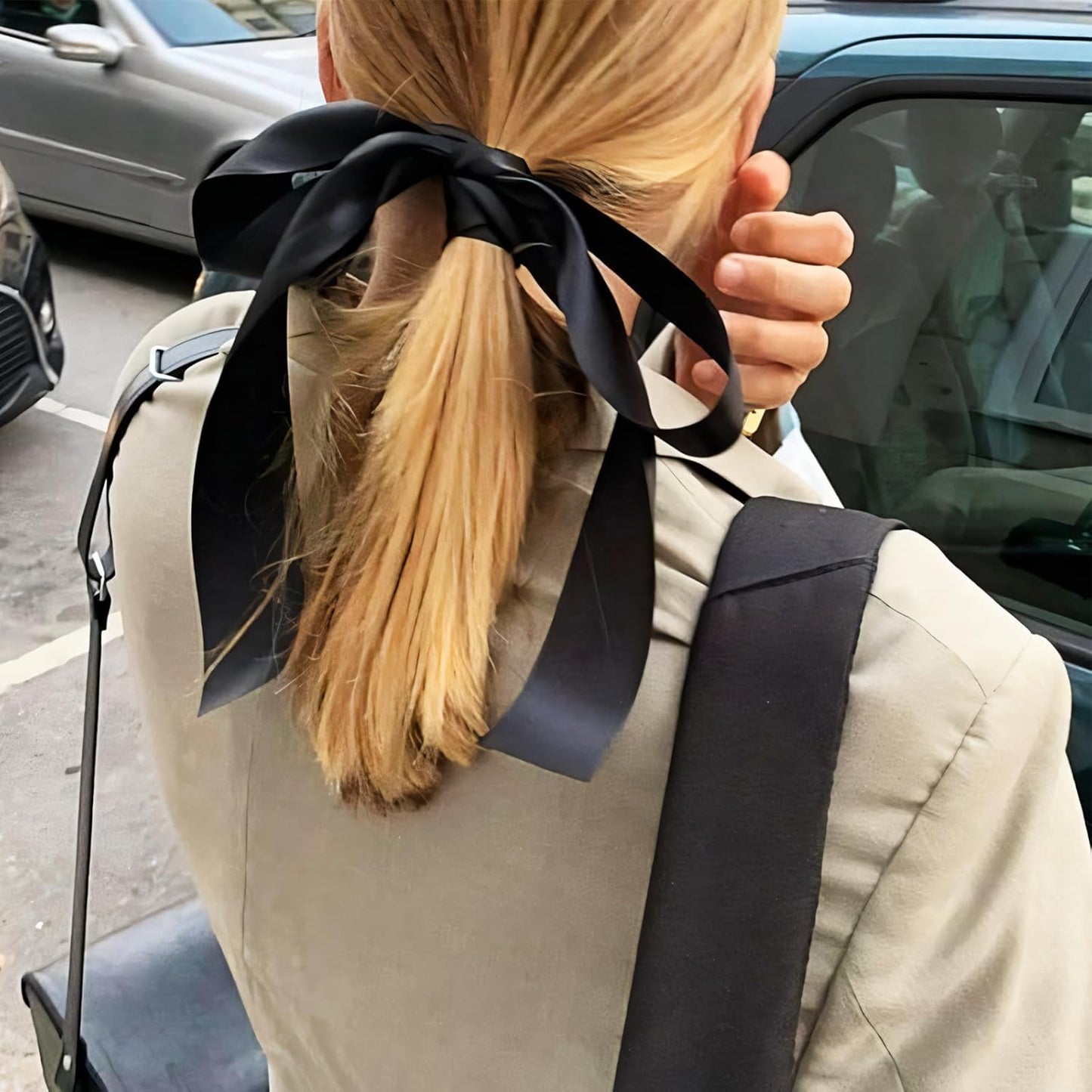 Black Satin Ribbon 1" X 50 Yards Solid Color Double Faced Ribbons Perfect for Crafts Wedding Decor Bow Making Arts Sewing and More