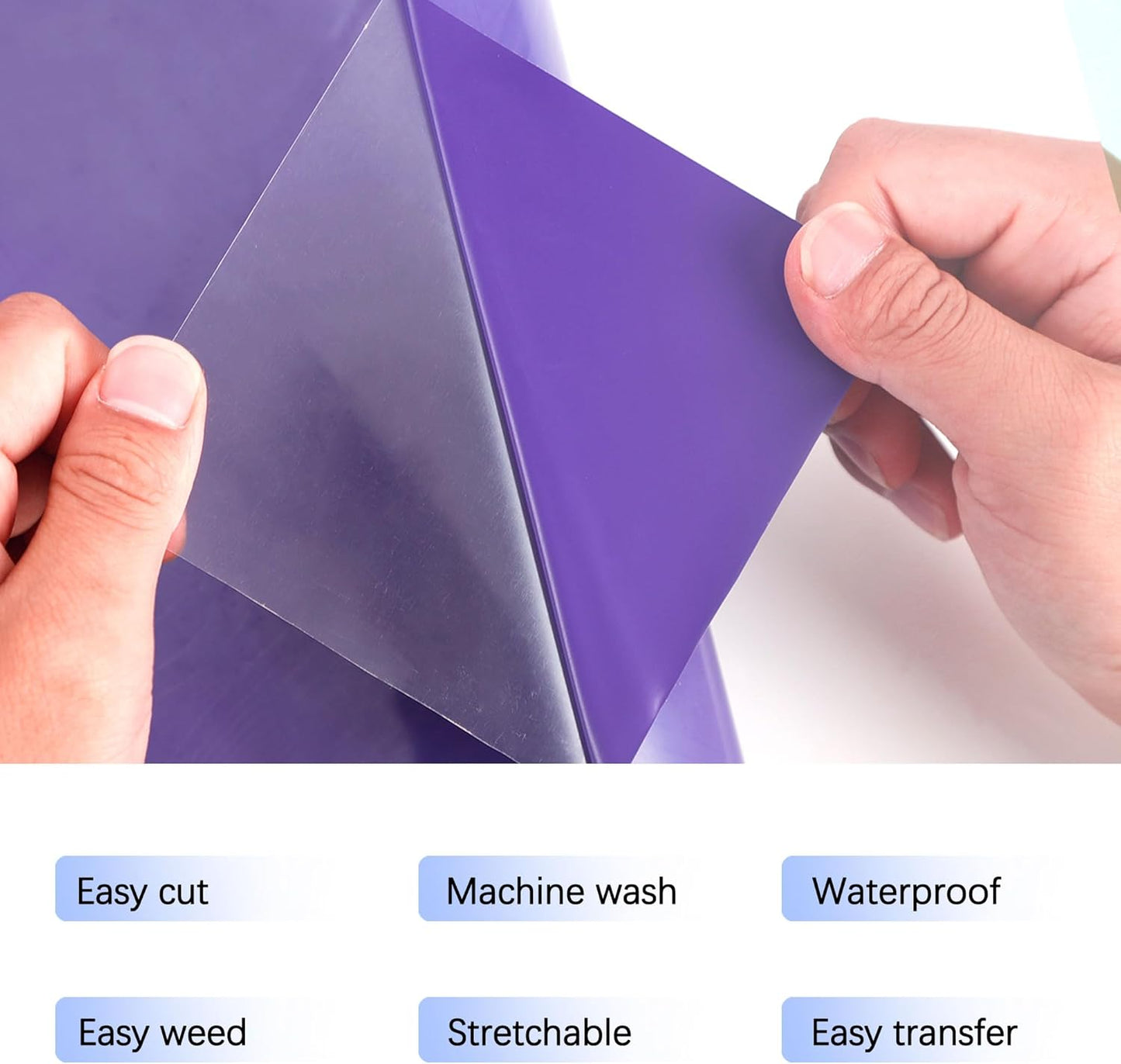 RENLITONG Matte Purple Iron on Vinyl Roll - 12Inch x 13ft HTV Heat Transfer Vinyl for T-Shirt, HTV Rolls for All Cutter Machine - Easy to Cut & Weed for Heat Transfer Design