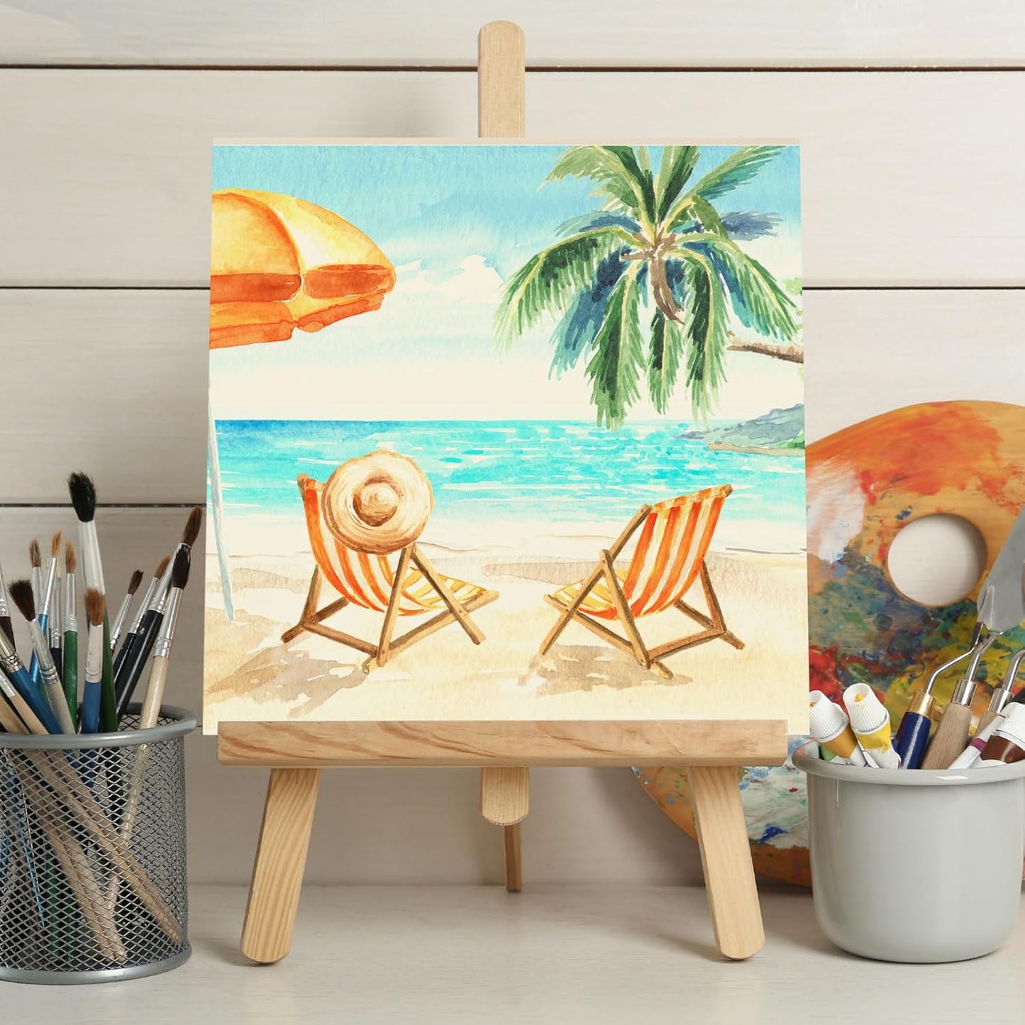 Kathfly 12 Pcs 8 x 8'' Wood Panel Boards, Unfinished Wood Canvas Panels for Painting Crafts DIY Drawing Pouring Art Projects