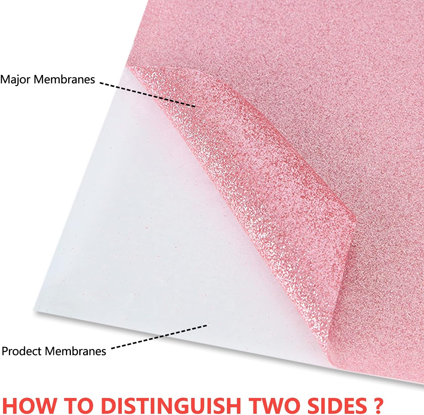 guangyintong Glitter Pink Heat Transfer Vinyl HTV Rolls, 12" x 8ft Iron on Vinyl for T-Shirts Glitter Pink HTV Vinyl for All Cutter Machines Easy to Cut & Weed for Heat Vinyl Design