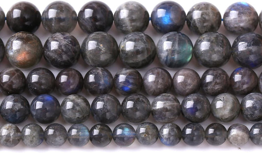 10MM 36PCS AAA Natural Labradorite Gemstone Beads for Jewelry Making Crystal Energy Stone Healing Power DIY Bracelet Necklace 15"